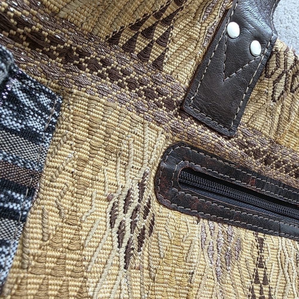 CYBER MONDAY One of a Kind Vintage Nena & Co Day Bag Patchwork Boho GRANDMACORE - Picture 3 of 6